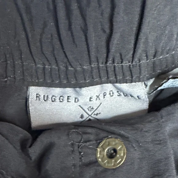 Men's Dark Cargo Shorts with Belt - Picture 2 of 6